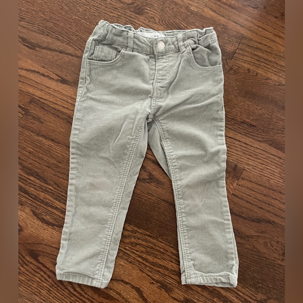 Zara Sage Corduroy Pants